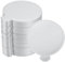 sourcing map 100pcs Mini Cake Boards, Mousse Cake Cardboards Round Cake Bases Plates Cupcake Dessert Displays Base Tray for Cupcakes, Cakes, Pastries, Dessert Base (Silver Tone)