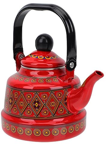 Amosfun Emaille Wasserkocher Retro Teekessel Mit Hitzebeständigem Griff Für Herd Induktionsherd Und Gasherd Robuster Haushalt Wasserkocher Für Tee Kaminofen Und Elektrischen Kochfeld