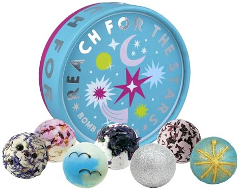 Bomb Cosmetics Reach for The Stars Bath Creamer Gift Pack – Luxuriöse verwöhnende Badekugeln mit natürlicher Butter und ätherischen Ölen, um die Haut mit Feuchtigkeit zu versorgen und zu pflegen
