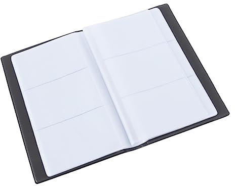 SHOWERORO Porta Documenti Libro Da Visita Organizer Da Lavoro Porta Biglietti 240 Scomparti Copertina Rigida