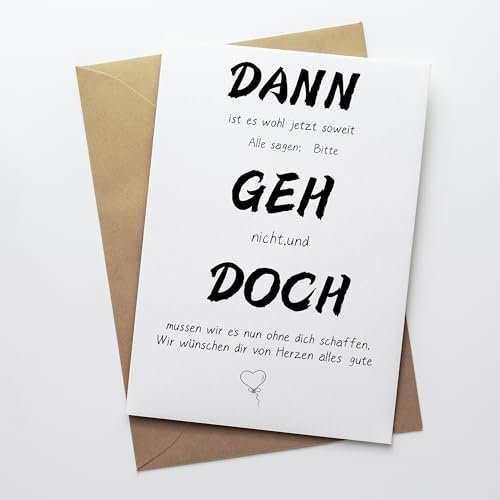 FZSECRIU abschiedskarte kollegen,karte abschied kollege,abschiedsgeschenk kollegen,karte zum ruhestand,dankeskarten,team karte