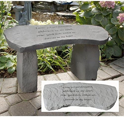 Hazelmill Studio Engraved Decorative Memorial Garden Bench Gone yet not forgotten