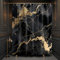 LanZanthic Black and Gold Shower Curtains for Bathroom Marble Abstract Modern Wet Room Shower Curtain, Washable, Waterproof, Cloth Fabric, 180 x 180 cm