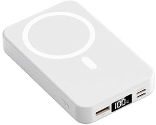Bateria Externa Carga rapida 22.5 w 10.000 mAh, Bateria portatil Dispositivos conexión Tipo c, Power Bank magnética con Soporte, Cargador portatil con Dos Cables incluidos, Batería Externa móvil