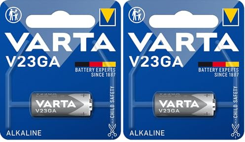 VARTA Batterien V23GA, 1 Stück, Alkaline Special, 12V, für Fernbedienungen, Alarmanlagen, Garagentoröffner, Kameras, kompakt mit langanhaltender & hoher Leistung (Packung mit 2)