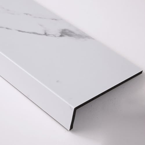 Piastrella di copertura per davanzale della finestra bianca personalizzata per finestre a bovindo protezioni per hotel, casa, ufficio, larghezza 10 cm x lunghezza 90 cm
