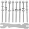 8Pcs Deck Cable Railing Kit with Twisting Screws Easy Install Tension End Fittings for Posts for Stair Railings and Decks