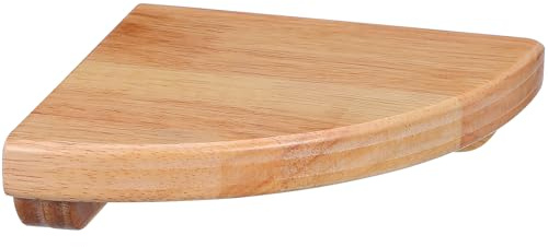 Kichvoe Mensola Angolare Da Parete in Legno Massello 5.91X5.91X1.57In Scaffale Angolare Salvaspazio Design Settoriale Con Viti E Bulloni Per Bagno Camera Da Letto