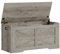 Hzuaneri Cassapanca 100 cm, Cassa Porta Oggetti, Cassapanca Contenitore da Interno, 2 Cerniere di Sicurezza, per Ingresso, Camera da Letto, Soggiorno, Greige SB03405X