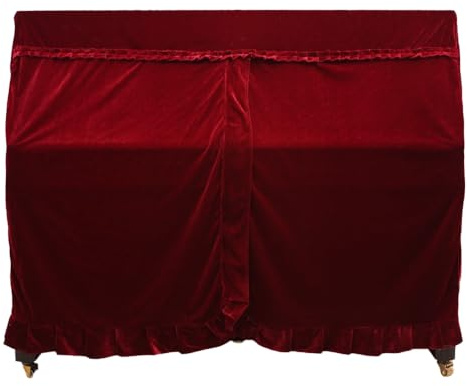 Osmond Three-Dimensional Piano Cover, Gold Velvet Piano Cover, Thick Piano Dust Cover, Grand Piano Cover Red