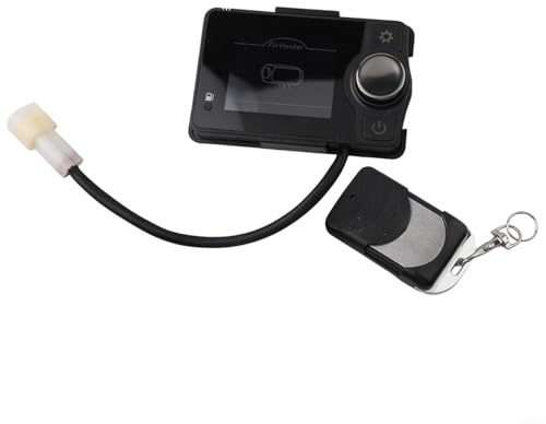Standheizung LCD Bedienpanel mit Fernbedienung und APP Steuerung, 12V/24V Digital Thermostat Schalter für 2-8KW Diesel Parkplatz Heizer, Schwarz