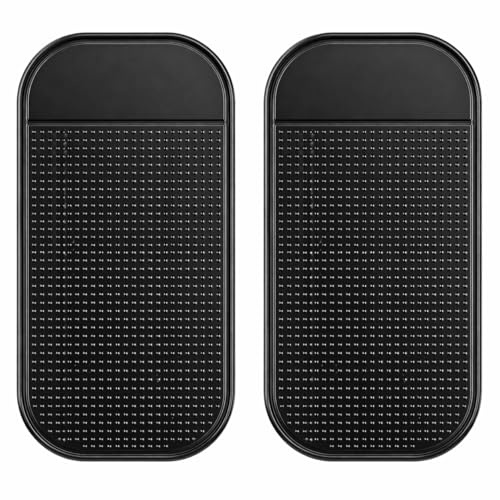 NEMAXX® Antirutsch-Pad Black Gecko 2 Stück - Antirutschmatte Auto Armaturenbrett, Nano Haftpad selbsthaftend ohne Kleber für Handy, Smartphone, Navi, Schlüssel - abwaschbar, schwarz