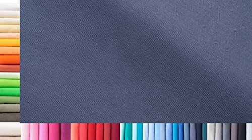 Bündchenstoff XXL als Meterware|doppelt: 75cm breit|einfach: 150cm breit|Farbe: 42 Graublau|0,75m lang|96% Baumwolle, 4% Elasthan|Jersey|1buy3|Grundpreis pro qm: € 11,10