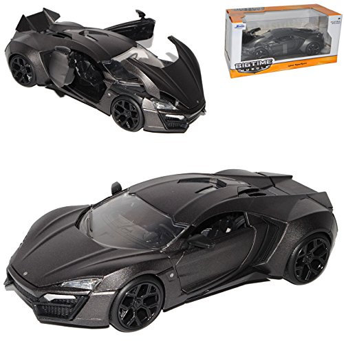 W Motors Lykan Hypersport Coupe Matt Schwarz The Fast and The Furious 7 1/24 Jada Modell Auto