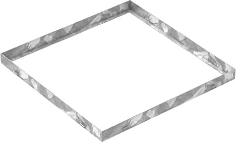 Fenau | Marco de rejilla 600 x 600 x 43 mm para una altura de rejilla de 40 mm (galvanizado en caliente - con ranura para anclaje a la pared) - (Apto para rejilla 590 x 590 x 40 mm)