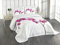 ABAKUHAUS Magenta Tagesdecke Set, Wilde Orchideen Petals, Set mit Kissenbezügen Romantischer Stil, für Doppelbetten 220 x 220 cm, Violett