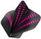 RED DRAGON Hardcore Radical Schwarz und Lila Burst Extra Dicke Standard Dart Flights - 4 Sätze pro Packung (12 Flights insgesamt)