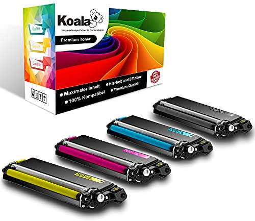 Koala TN-243CMYK TN247 TN243 Toner kompatibel für Brother MFC-L3750CDW MFC-L3770CDW HL-3210CW HL-L3230CDW MFC-L3730CDW DCP-L3510CDW MFC-L3710CW Toner (Mit Chip, 4er-Pack)