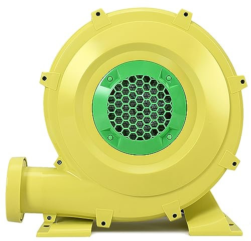 COSTWAY 380W Soplador de Aire para Castillo Hinchable, 220-240V Bomba de Bajo Ruido con 4 Estacas de Tierra y Cable de Alimentación, 1500 pa Ventilador Eléctrico Potente para Juguetes Inflables