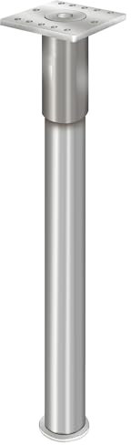 HSI BASE Plus B500 Pfostenträger höhenverstellbar bis 50 mm für Holzkonstruktionen - Stütze aus Baustahl S235JR feuerverzinkt, Spritzwasserschutz, Montage ohne Fräsearbeiten