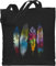 Baumwolltasche - Kunst - Federn Wasserfarbe Watercolor Feathers - Unisize - Schwarz - einkaufstasche art feder stoffbeutel hippie stofftasche feather jutebeutel motiven baumwolle wasserfarben