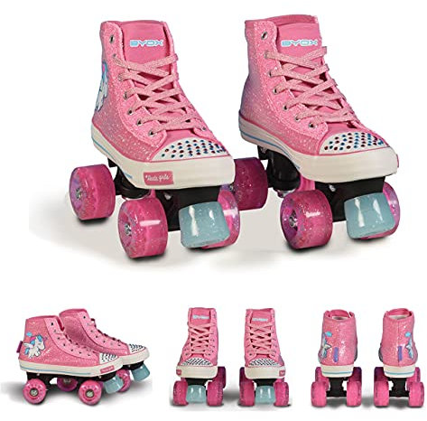 Byox Rollschuhe Alicorn, ABEC-5, Glitzersteinchen, PU-Räder, Verschiedene Größen, Größen:Gr. 38-39