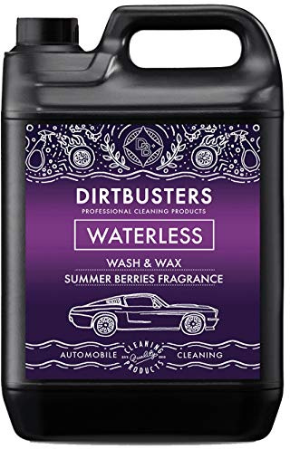 Dirtbusters Waterless Wash And Wax Car Cleaner, Easy To Use Spray On Wipe Off Car Shampoo And Wax For A Shiny Hydrophobic Polish Finish, Summer Berries (5L)
