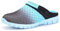 Femmes Hommes Sabots Mules Respirant Chaussures de Jardin Perforés-Sabot de Plage Sport Pantoufles Piscine Sandales D'Été Chaussures,Noir Bleu Ciel ,47 EU