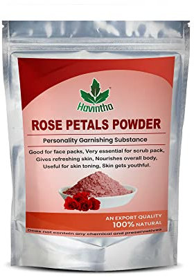 Havintha Rose Petals Powder For Natural Face Packs & Facial Mask Formulations 100% Pure - 227 grams