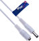1STec 0.5m 50cm Short White 2.1mm 5.5mm Male to Female Extension Cable Jack Plug Socket Connector Power Supply Copper Wire Cord Adapter Lead for 12v CCTV Security Surveillance Cameras LED Strip Lights