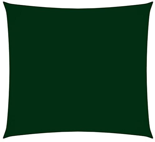 vidaXL Sonnensegel Wasserfest Sonnenschutz Windschutz Sonnendach UV Schutz Garten Terrasse Balkon Oxford Gewebe Quadratisch 3,6x3,6m Dunkelgrün