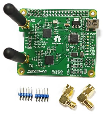 MMDVM Hotspot Dual Hat V1.3 Halterung P25 DMR YSF NXDN DMR Steckplatz 1 + Steckplatz 2 für Raspberry pi mit USB-Anschluss (ohne OLED)