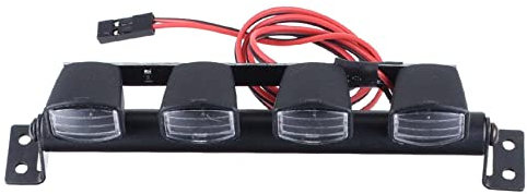 KEEDA RC Auto Dachlampe LED Lichtleiste für 1/8 1/10 RC Crawler Car Monster Truck HSP HPI TRX4 Tamiya CC01 Axial SCX10 D90 (4 LED)