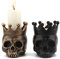 YUNNUO Totenkopf Kerzenhalter, Kerzenhalter für Stumpenkerzen 2er Set, Geeignet für Halloween-Dekoration in Wohnzimmer, Schlafzimmer, Küche, im Freien usw(2 Stück)