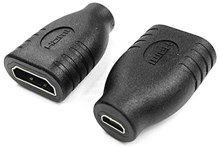 Oiyagai 2 Pezzi Adattatore HDMI Femmina a Micro HDMI D Tipo Femmina Convertitore AV ad Alta Velocità