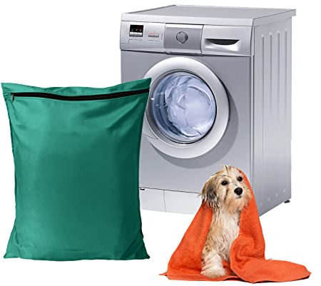 Coptiner Bolsa de lavandería para mascotas, bolsa de lavado para mascotas, mantiene tu lavadora libre de pelo para perros y gatos, para ropa de cama, toallas, juguetes, collares (Jade verde)