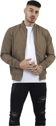 BRAVE SOUL Mens Bomber Jacket Full Zip 100% Polyester Long Sleeve Outdoor Jacket for Men UK, Size: S to 2XL
