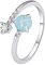 Tumblr Ringe Set Ring für Frauen und Mädchen Mode einfacher Opalring Temperament Öffnungsring Mode mit Diamantring Geschenken Coole Ringe (Silver-1, One Size)
