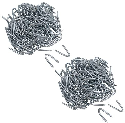 25mm Galvanised U Nails Heavy Duty Staples for Wires Fencing Mesh Netting 160pc