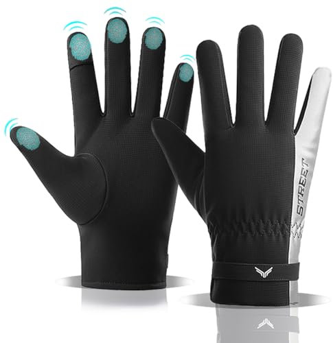 XDSP wasserdichte Winterhandschuhe Touchscreen Reflektierend Handschuhe Herren Wasserdicht Winddicht Atmungsaktiv, Winter für Outdoor Das Angeln Laufen Radfahren Fahren Wandern Motorrad