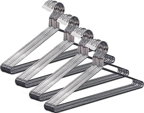 MISSLO Kleiderbügel Metall 40 Stück Drahtbügel Klassische Rostbeständig Kleiderbügel Edelstahl für Kleider, Hemden, Hosen, Anzug, Jacken