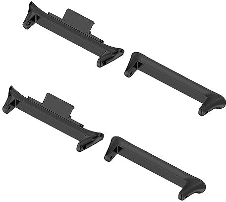 RuenTech Uhrenarmband Adapter kompatibel für Xiaomi Smart Band 8 Pro Watch Connector - 22mm Watch Band Anschluss - für Redmi Watch 4 Edelstahl Armband Adapter Connector (Schwarz+Schwarz)