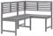 Natulvd Outdoor Bank Terrasse Eckbank mit Rückenlehne, Parkbank Wetterbeständig für Deck, Rasen, Garten, Terrasse oder Hinterhof - Grau