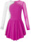Aislor Tanzkleid Mädchen Pailletten Eiskunstlauf Kleid Kinder Langarm Ballettkleid Tanztrikot mit Rock Kleider Gymnastikanzug Wettbewerb Tanz Kostüme W Rose 158-164