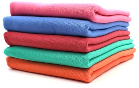 5x 0,25m Bündchenstoff Set Schlauchware 95% Baumwolle, 5% Elasthan Auswahl Jersey (Summer, 5er Set)