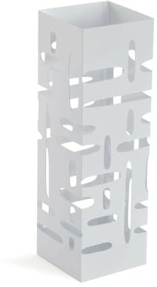 Versa Porte-Parapluie Blanc métal Fer 15,5 x 49 x 15,5 cm