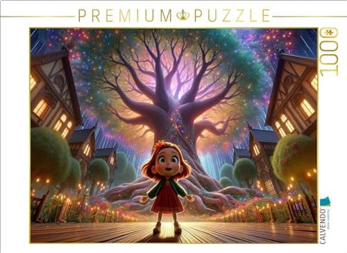 CALVENDO Puzzle Die kleine Hexe und der Zauberbaum | 1000 Teile Lege-Größe 64 x 48 cm Foto-Puzzle für glückliche Stunden