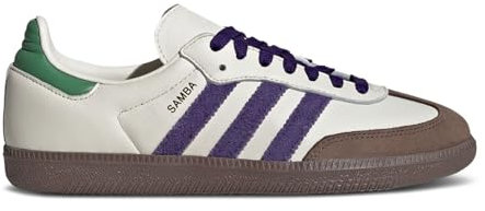 adidas Originals Handball Spezial 033620, Zapatillas unisex adulto, Blanco Sucio Morado Colegiado Verde Preamado, 38 2/3 EU