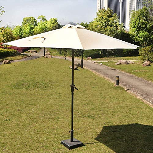 IFCXA Extérieur 2,7 m fer 8 baleines fonctionnement tourner vers cour parasol extérieur marché parasol parasol avec cadre en alliage d'aluminium (couleur : vert), Vert, kaki