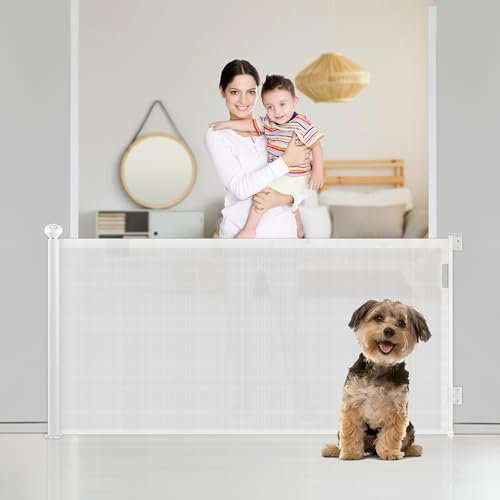 Ycozy Puerta Seguridad Bebé Extensibles 200cm Barrera Seguridad Niños Escalera Retráctil para Escaleras, Pasillos, Interiores y Exteriores